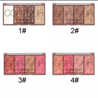 O.Two.O 4 ô Phấn tạo khối má hồng highlight o.two.o