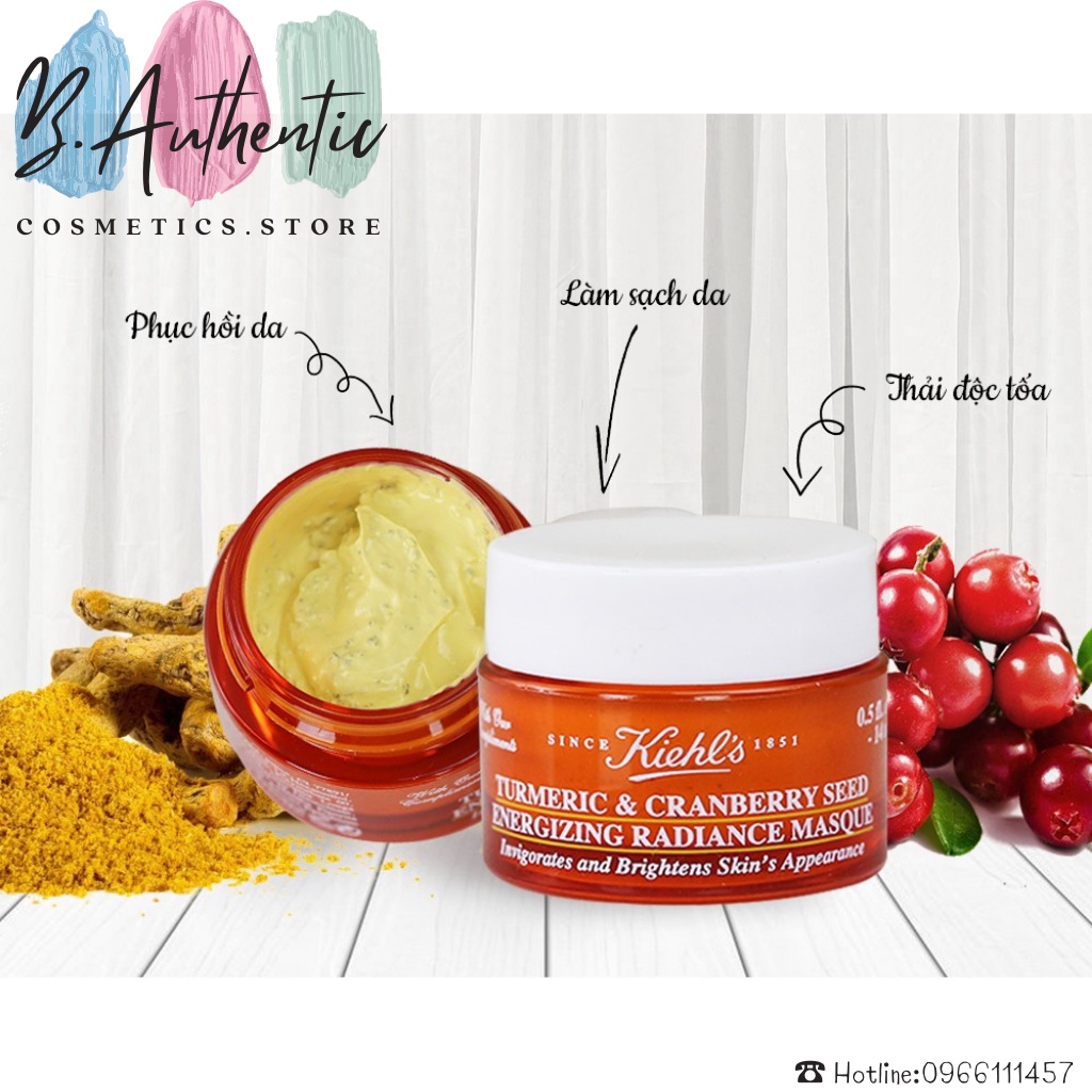 Mặt nạ nghệ Kiehl Turmeric & Cranberry 14ml- Sáng Da, Mờ Thâm Nám