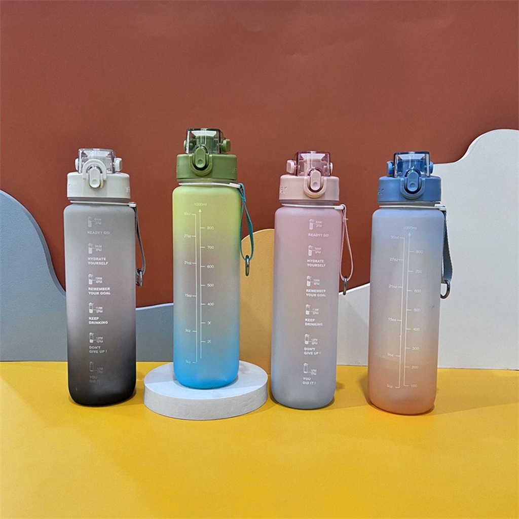 Bình Nước Nhựa Dung Tích Lớn Màu Sắc Gradient Độc Đáo