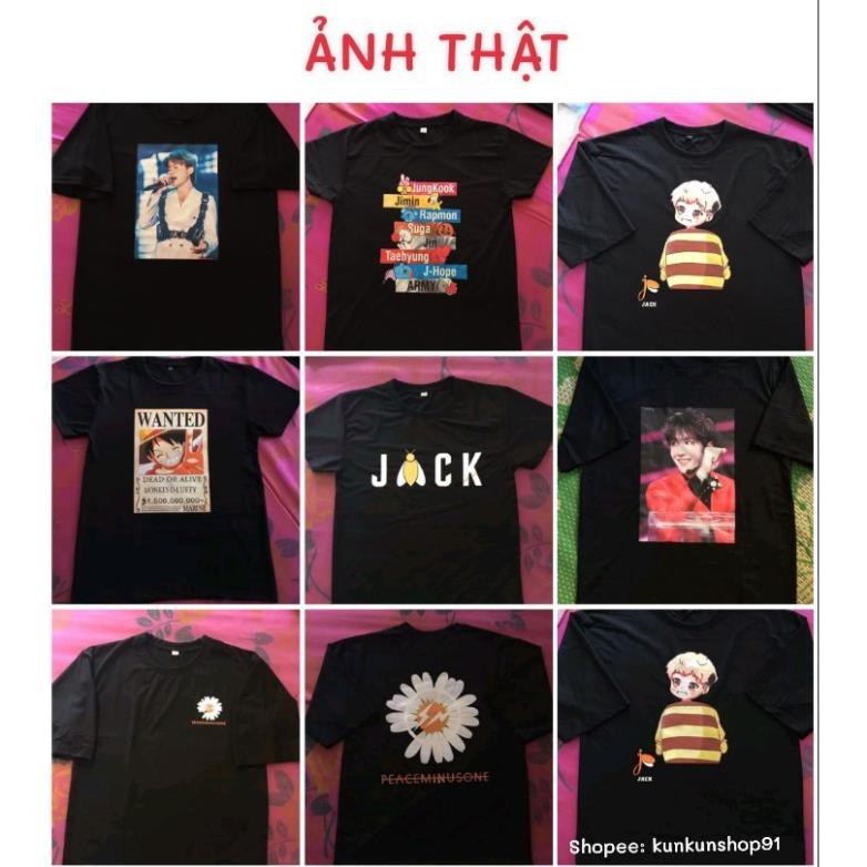 HOT- Áo Thun Đen In Hình Theo Yêu Cầu