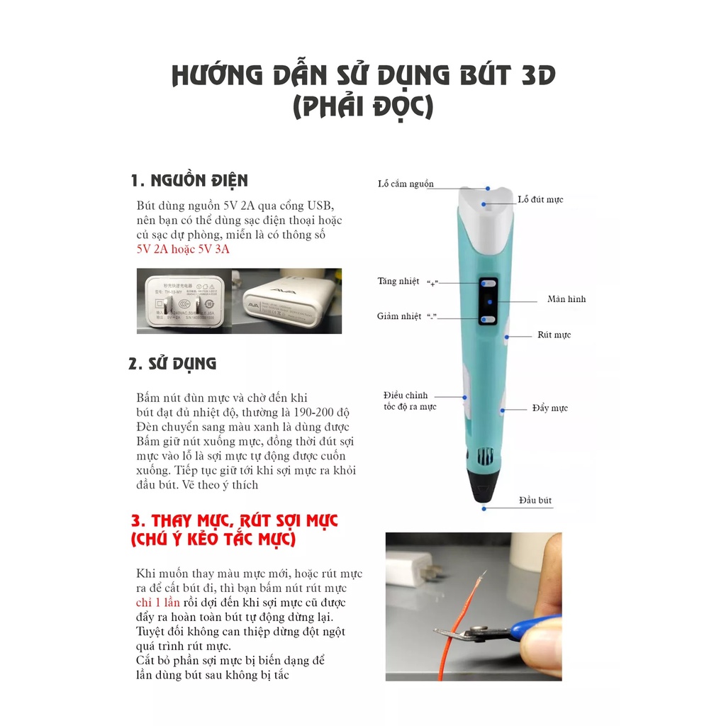 Bút Vẽ 3d thế hệ 2 thỏa sức sáng tạo cho trẻ