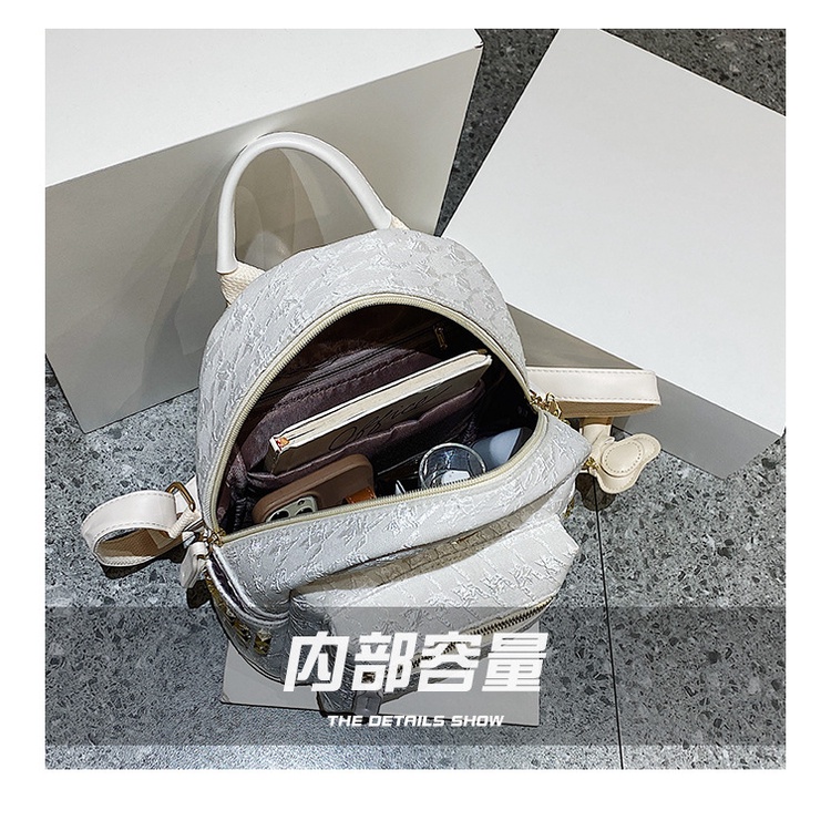 Ba Lô JASMIN NOIR Đi Học Vải Len Thiết Kế Đơn Giản Thời Trang Cho Nữ