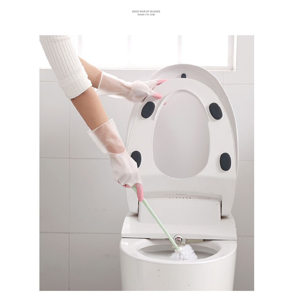 Găng tay rửa chén bằng cao su mỏng siêu bền tiện lợi dành cho nữ