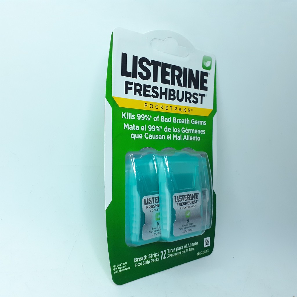 Miếng ngậm thơm miện Listerine Cool Mint/ Freshburst vỉ 3 hộp