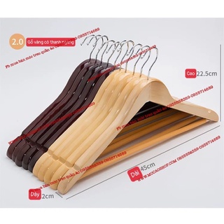 Móc gỗ dày 2cm có thanh ngang loại 1( có video)