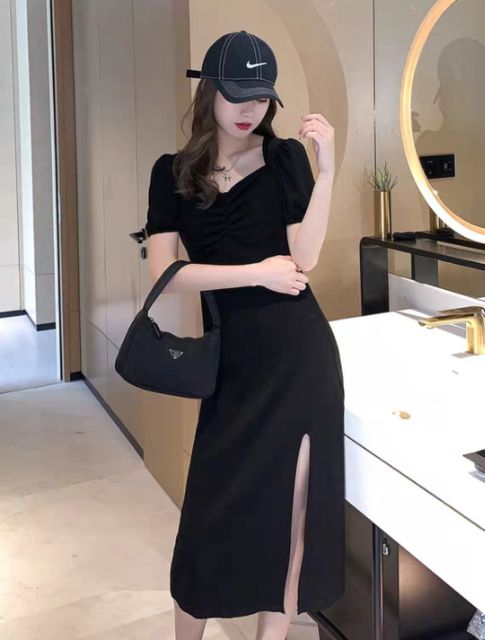 BLACKDRESS đầm body xẻ tà hottrend siêu xinh | BigBuy360 - bigbuy360.vn