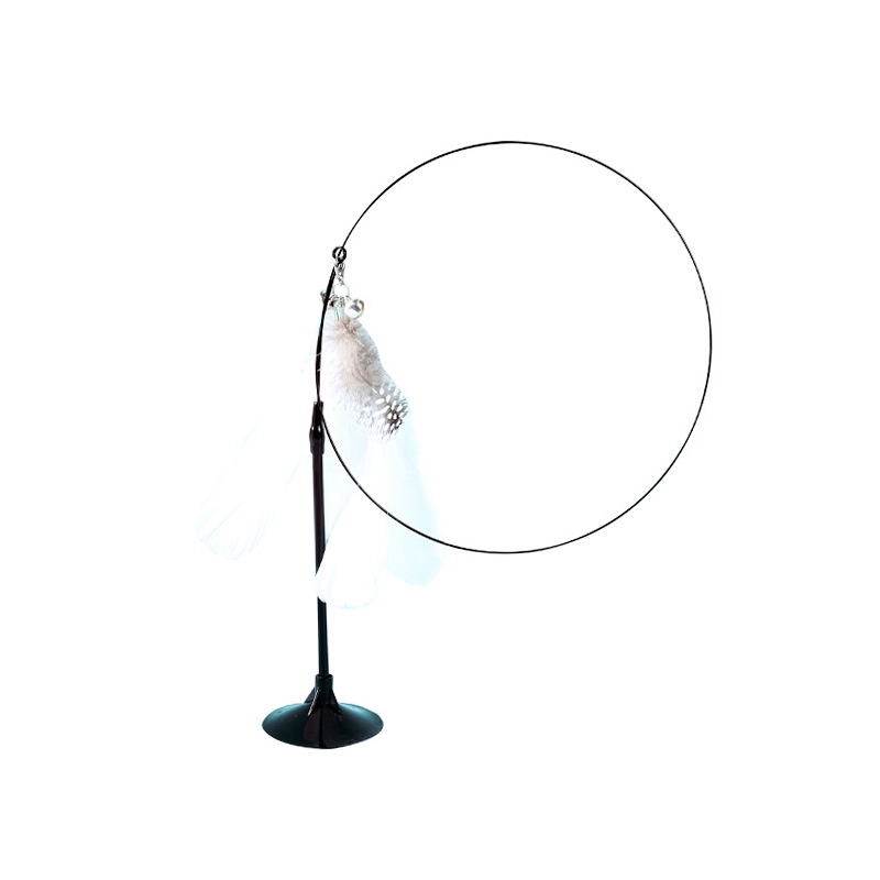 Cần Câu Mèo Dây Thép Gắn Cố Định - Đồ Chơi Vờn Mèo Vui Nhộn Giúp Mèo Giảm Stress