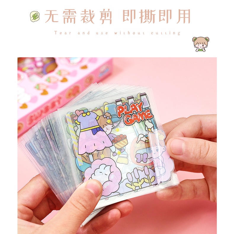 Set 25Tấm Sticker cute dễ thương nhiều màu sắc