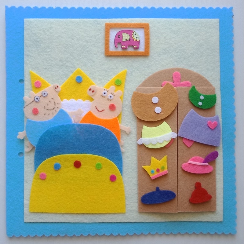 Sách vải Gia đình lợn Peppa  - Peppa Big Quiet book - Tulip Store Handmade