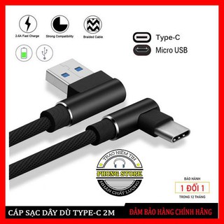 Cáp Sạc Dây Dù Samsung Chân Micro/Type-C