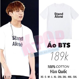 B.T.S Áo phông không cổ ngắn tay