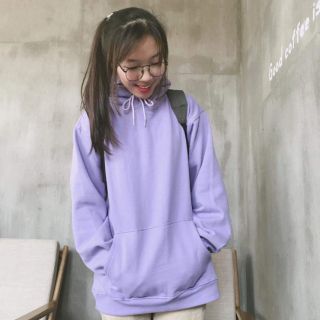 Áo HOODIE BASIC Tím Nhạt UNISEX