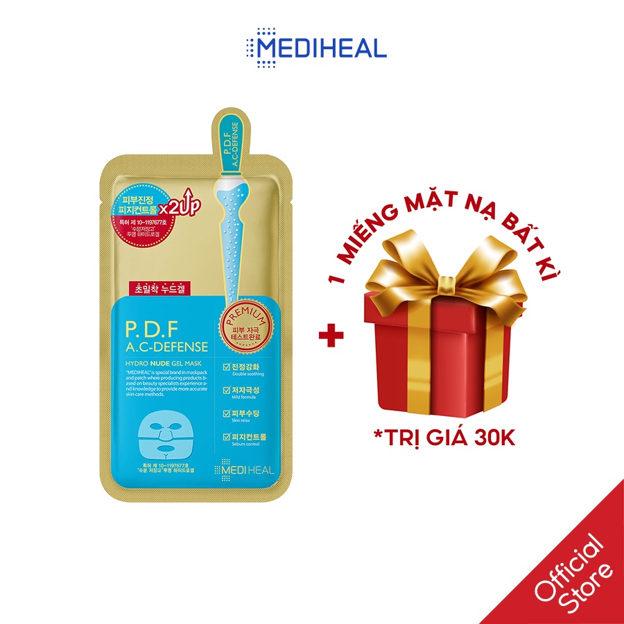 Mặt Nạ Thạch Mát Lạnh Làm Dịu Da Mediheal P.D.F A.C Defense Nude Gel 30g [K18]