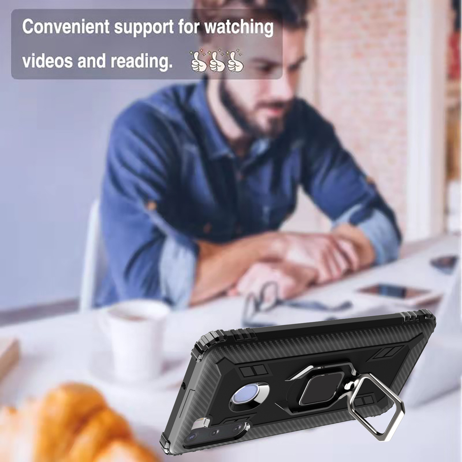 Ốp Lưng Có Nhẫn Đỡ Từ Tính 3c Cho Samsung Galaxy A11 | BigBuy360 - bigbuy360.vn