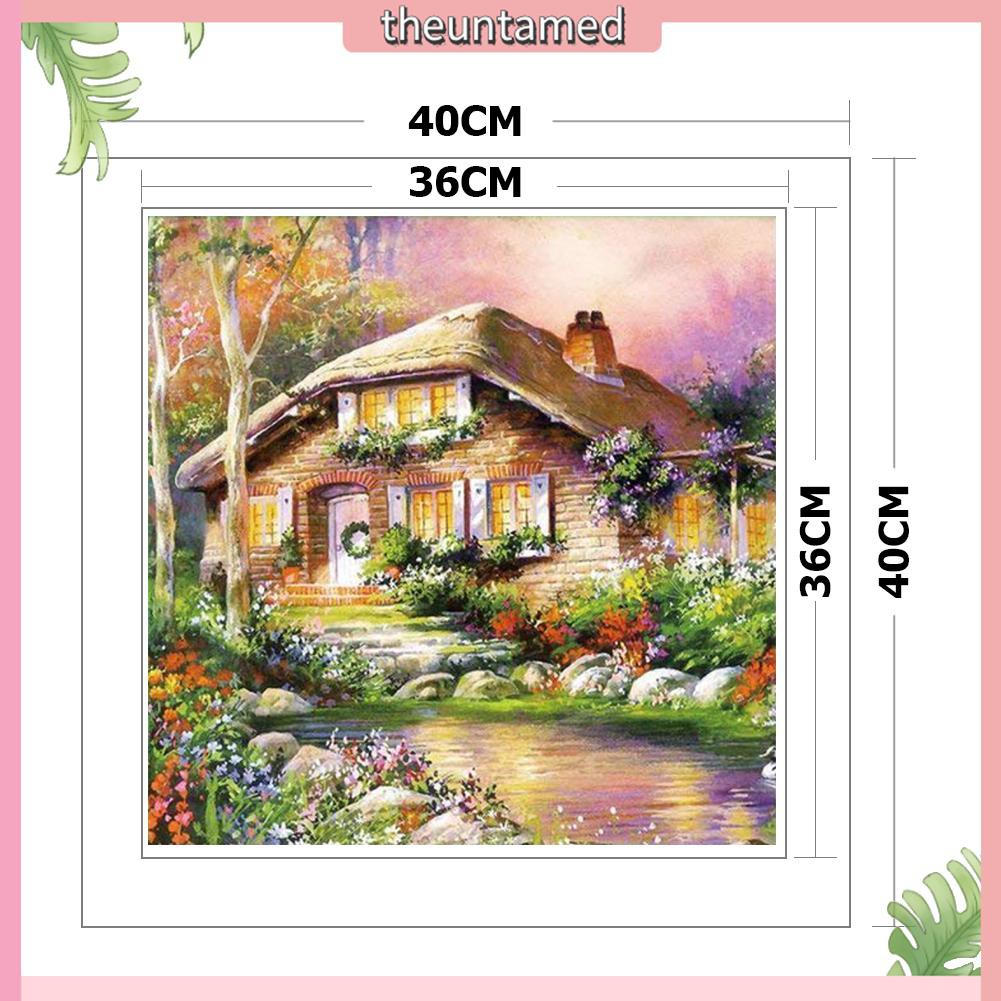 Bộ Tranh Thêu Chữ Thập Hình Ngôi Nhà 11ct 40x40cm