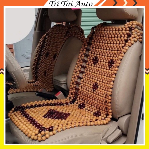 Lót ghế ô tô hạt gỗ chất liệu gỗ hương có in họa tiết nổi bật