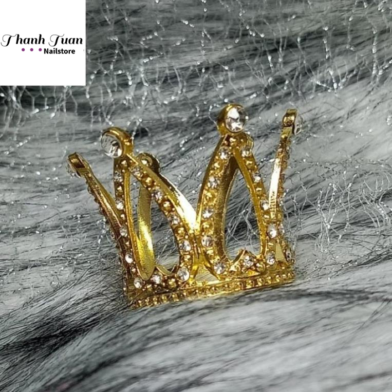 Vương miện đính đá trang trí mẫu móng(phụ kiện nail)  - Phụ kiện đồ nail