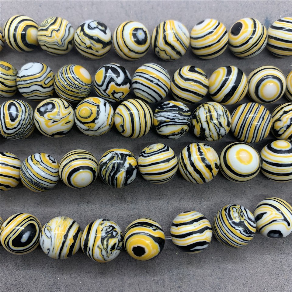 Hạt Đá malachite Nhiều Màu Sắc Cỡ 4-12mm