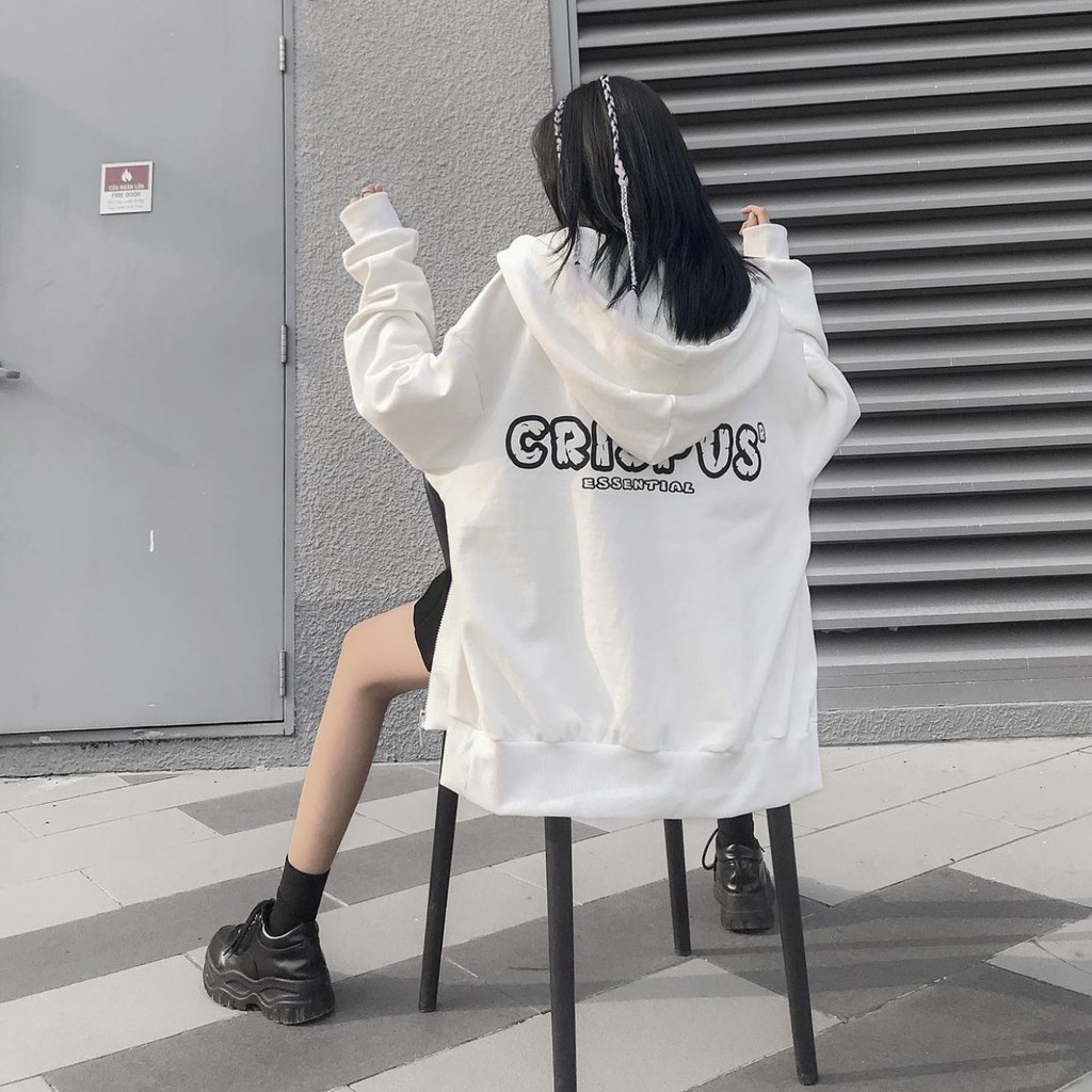  Áo khoác nỉ bông cripus unisex phom rộng chất nỉ coton thu đông 2021 | BigBuy360 - bigbuy360.vn