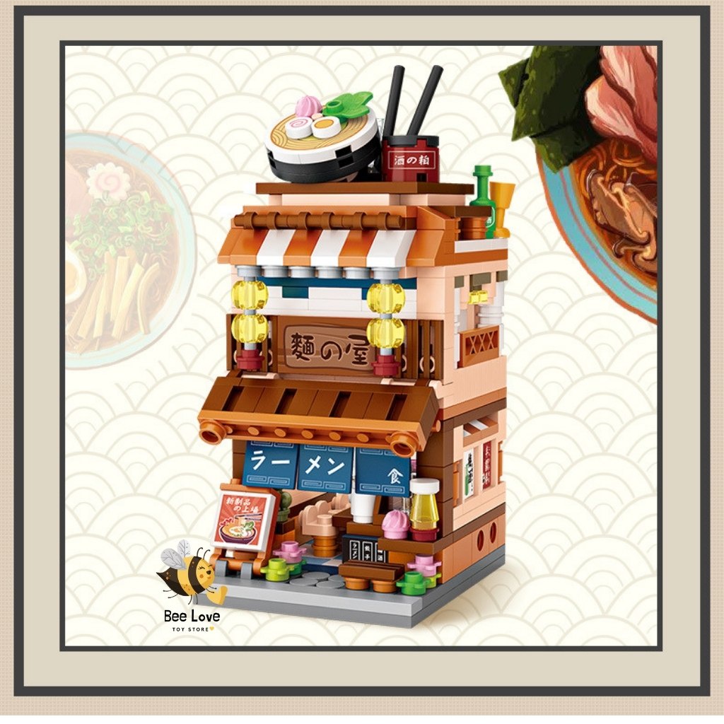 Bộ đồ chơi lắp ráp mô hình xếp hình cho bé Cửa hàng bán Trà Matcha phong cách Nhật bản sáng tạo