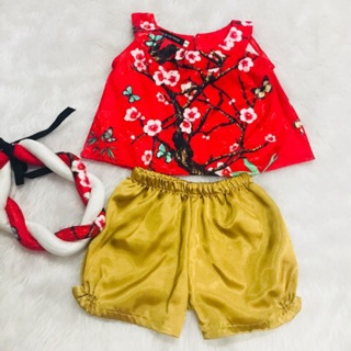 Set yếm quần ngố cho bé