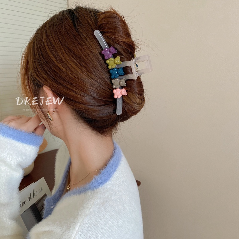 Kẹp Tóc Hình Cá Mập / Gấu Dễ Thương Phong Cách Hàn Quốc Cho Nữ