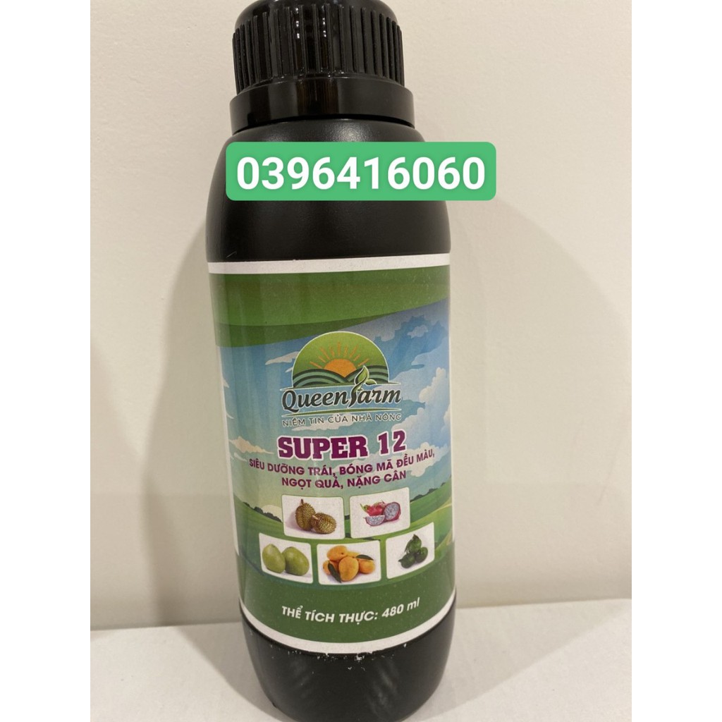 QUEENFARM - SUPER 12: TĂNG VỊ NGỌT TỰ NHIÊN CHO TRÁI, BÓNG MÃ, NẶNG CÂN