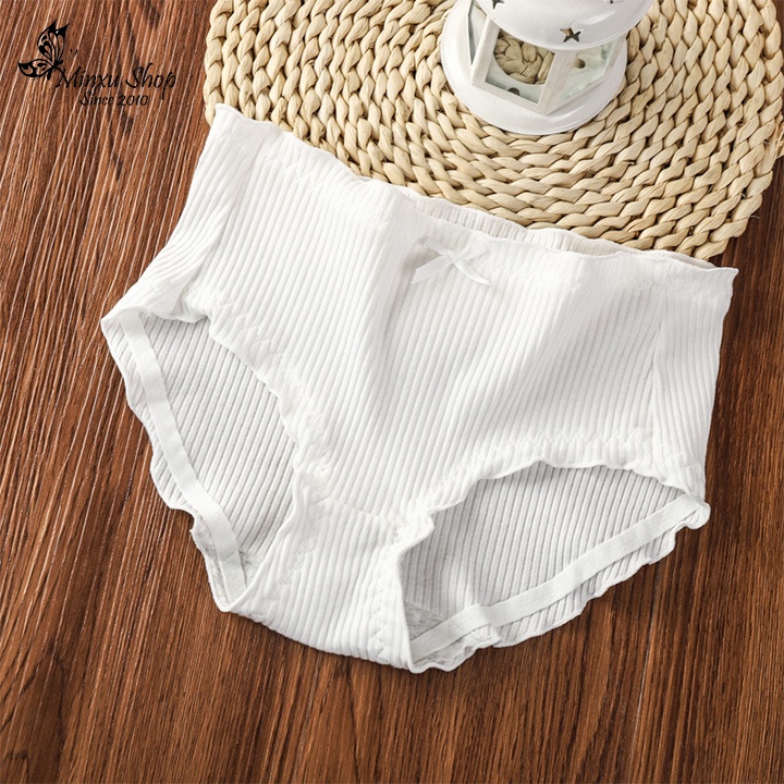 Quần lót cotton vải nhún co dãn 4 chiều, màu sắc nhã nhặn, nhẹ mềm mát giá rẻ dễ thương Minxu Shop 722