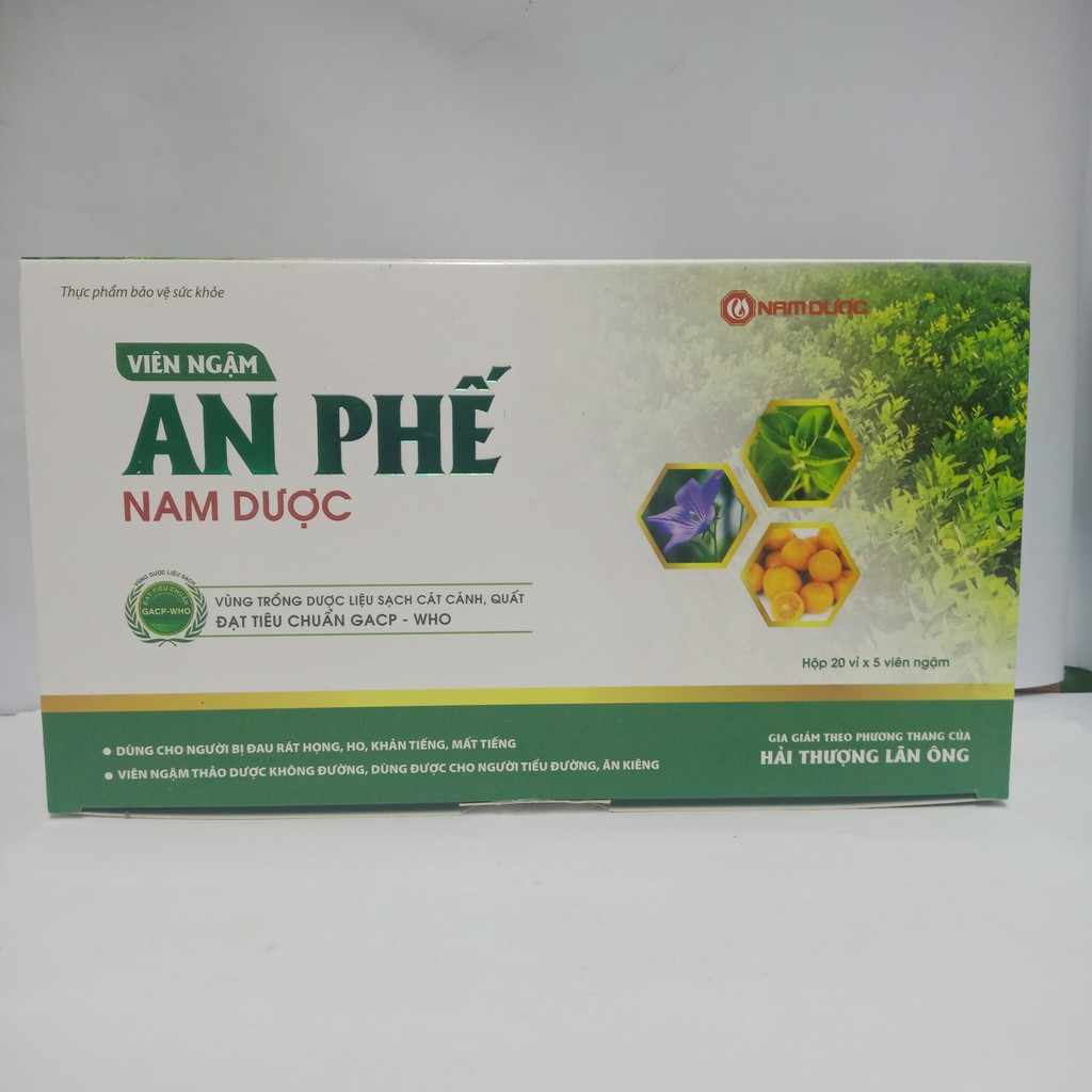 Viên ngậm An Phế nam dược hộp 20 vỉ