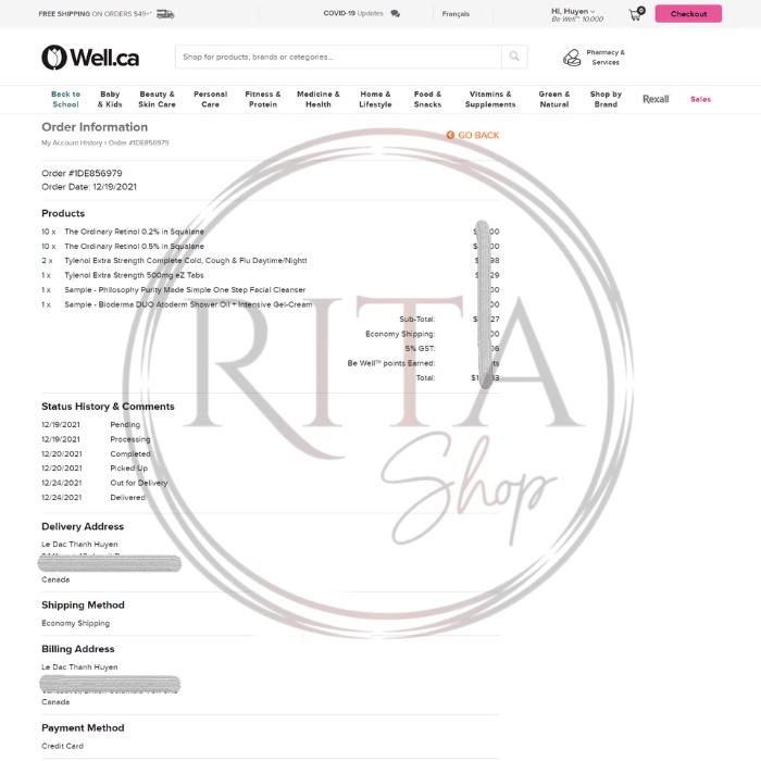 [Bill Canada] Serum The Ordinary Retinol 0,2 &amp; 0,5% in Squalane đẩy lùi dấu hiệu lão hoá và xoá mờ khuyết điểm trên da