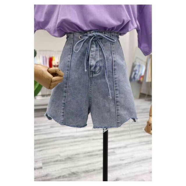 QUẦN SHORT JEAN NỮ CỘT NƠ KIỂU SIÊU XỊN SIZE S,M,L 0Z01