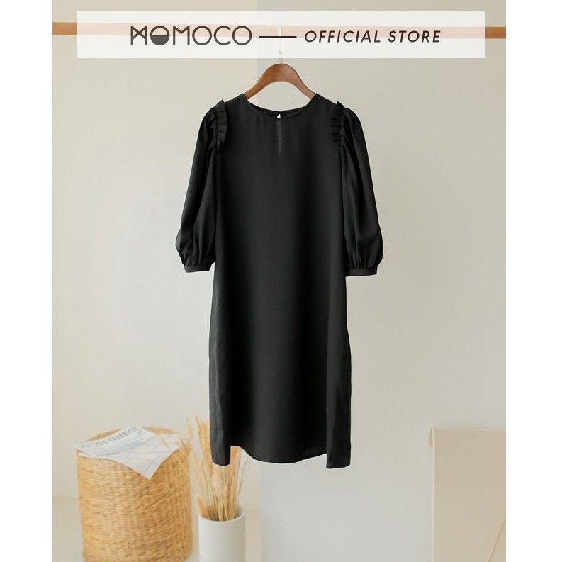 Váy Suông Nữ MOMOCO Thiết Kế Bèo Vai Tay Bồng Thanh Lịch M2574