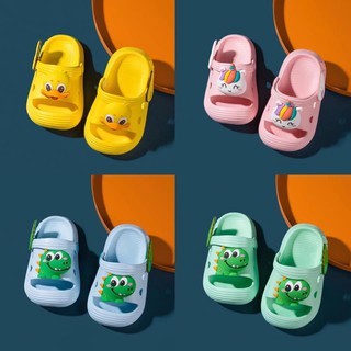 Dép sục crocs hở mũi hình thú nổi cho bé 1-6 tuổi