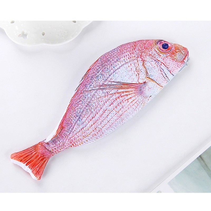 Bóp Viết In Hình Cá Dễ Thương Sức Chứa Lớn Cho Học Sinh