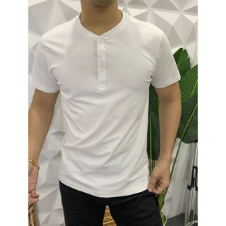 ÁO THUN NAM CỔ TÀU COTTON 5 MÀU AT3T02- 7 MÀU