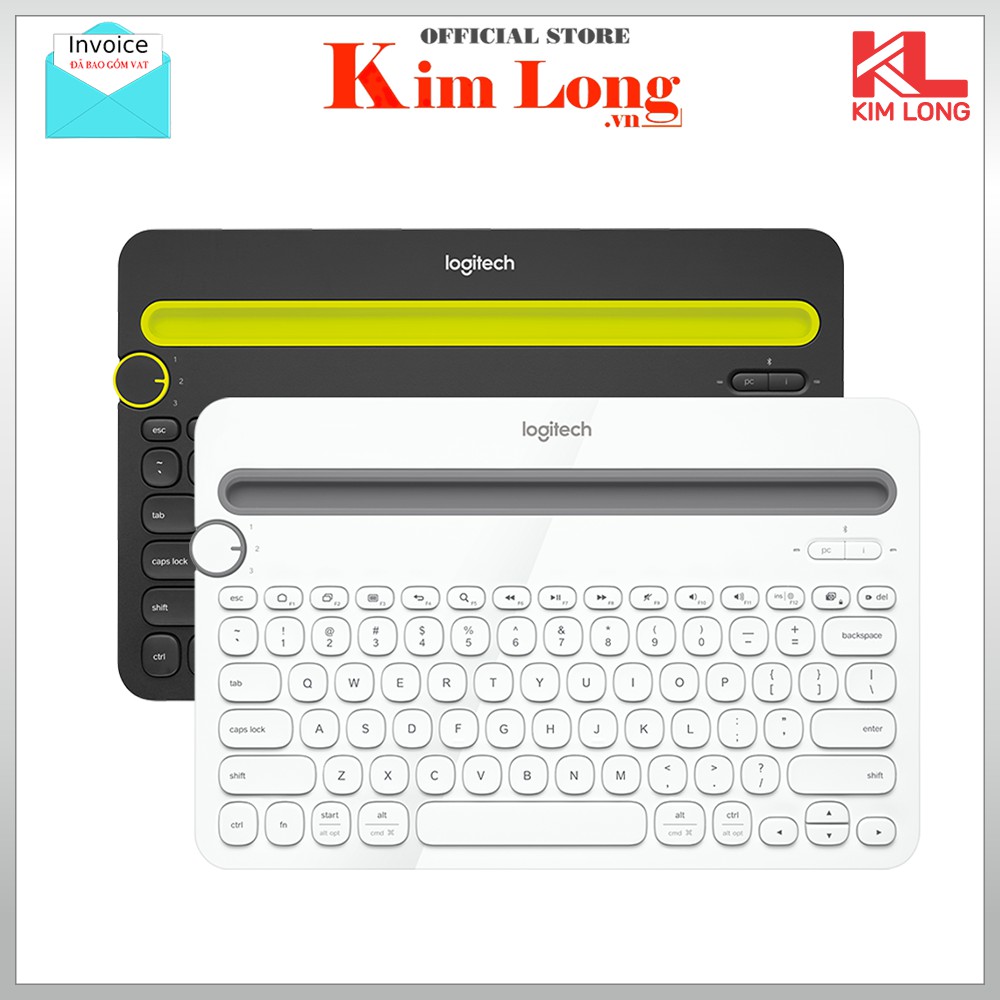 [Mã 159ELSALE hoàn 7% đơn 300K] Bàn phím Logitech K480 Không Dây - Kết nối cùng lúc 3 thiết bị - Chính hãng