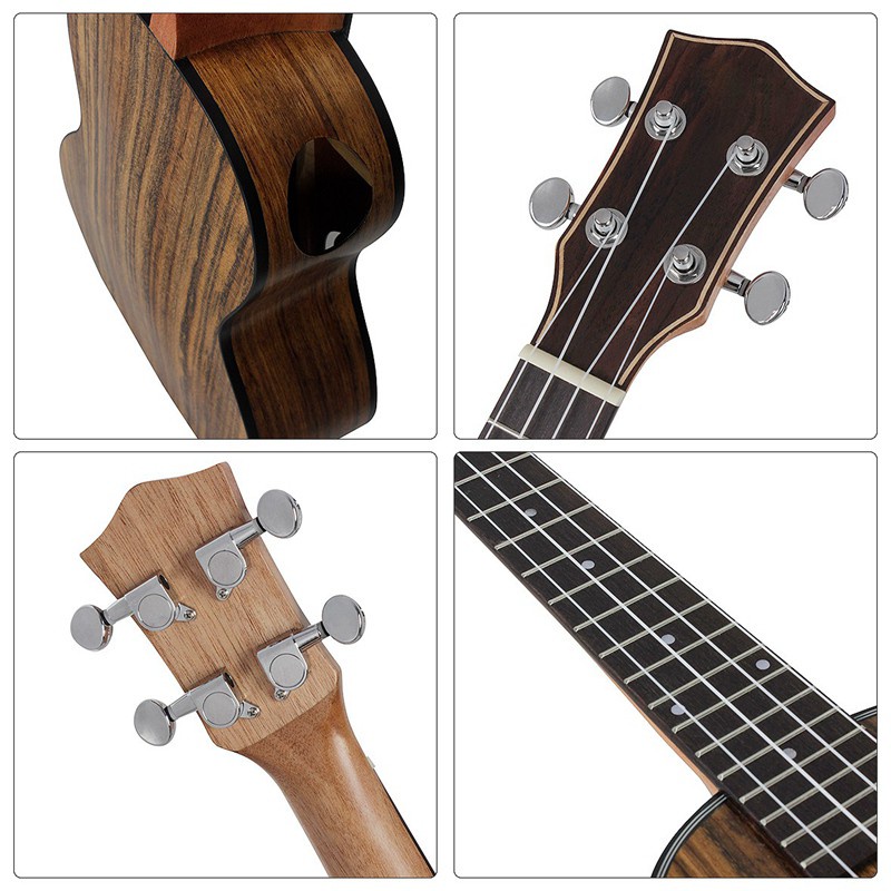 26 Inch Ukulele Walnut Wood Tenor Ukulele 18 Fret Acoustic Guitar Ukelele Mahogany Fingerboard Neck Hawaii 4 String Guitarra