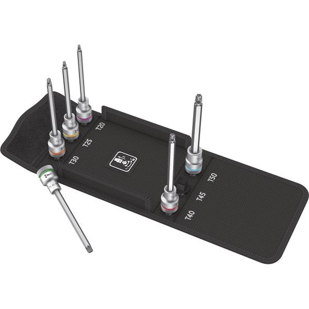 Bộ Socket Wera 8767 C Torx Hf 2 Zyklop 1/2 Inch Gồm 6 (639517) - Hàng Chính Hãng 100% từ Đức