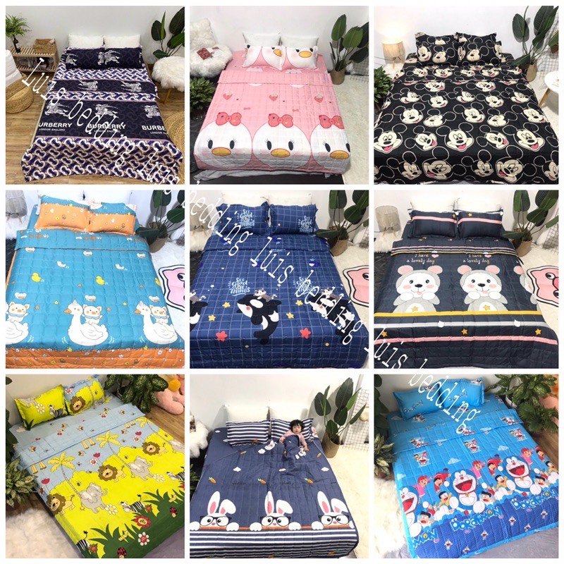 CHĂN HÈ thu [ Sét 5 món ] chất đẹp mềm mịn (Được lựa mẫu) -Luis bedding