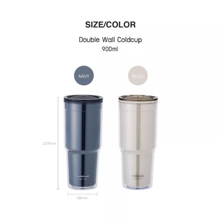 Ly nhựa 2 lớp Lock&Lock double wall cold cup 900ml HAP502