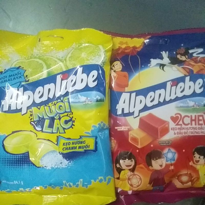 Kẹo alpenliebe muối lắc chanh muối và đậu xanh đậu đỏ