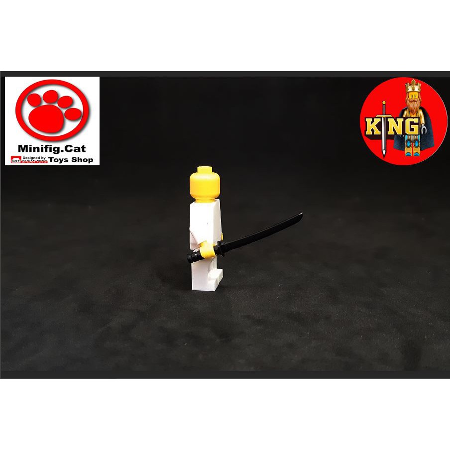 Minifig.Cat Japanese Black Katana(6D) phụ kiện Lego Samurai