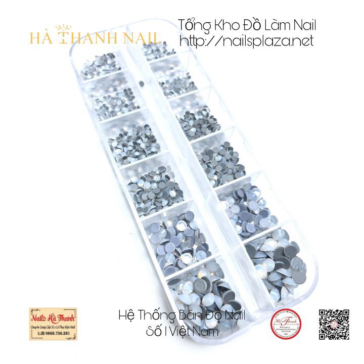 Đá Chân Keo Khay 1440 Viên Mix Size - Từ 1 đến 20