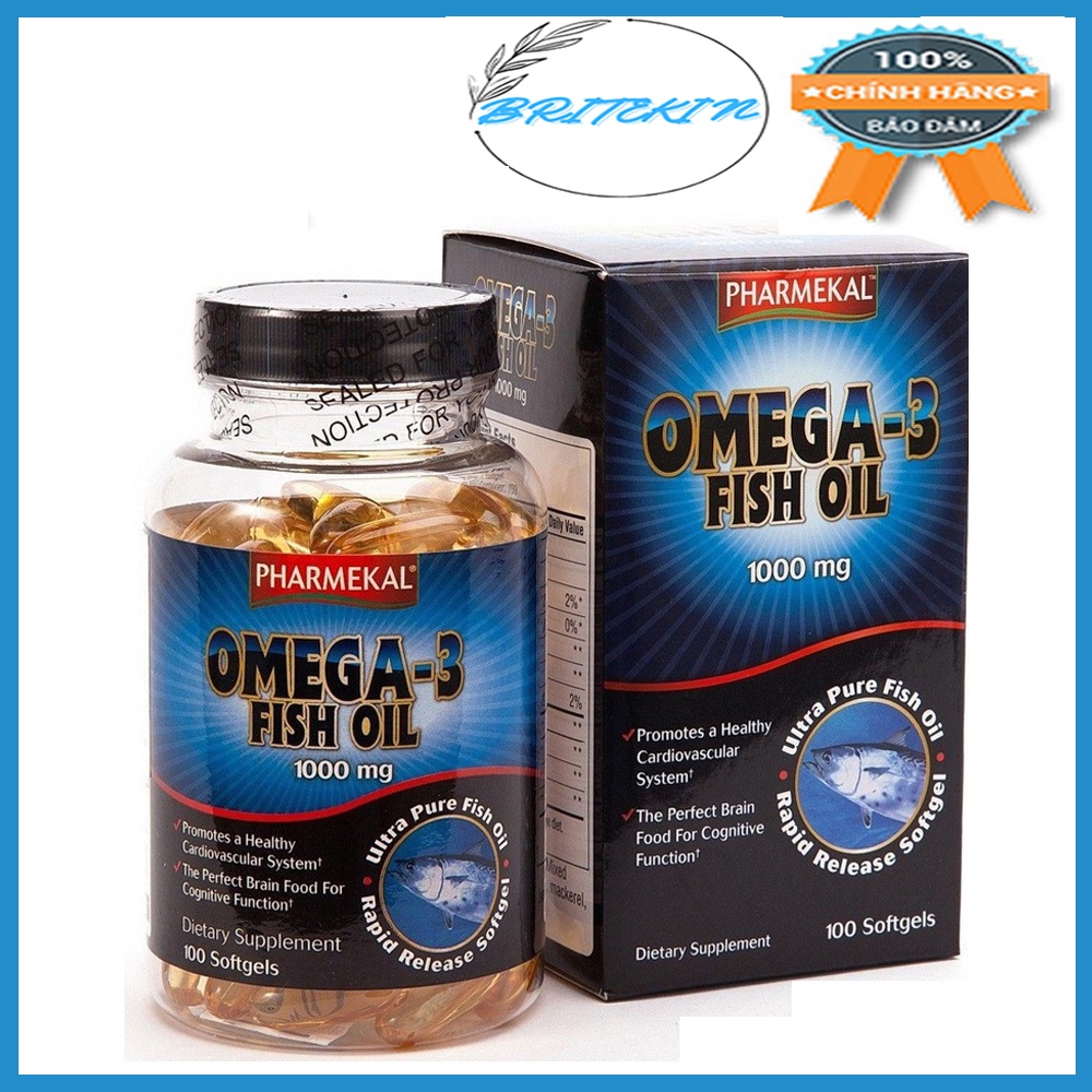 Viên Uống Dầu Cá Pharmekal Omega 3 Fish Oil 1000Mg 100 Viên