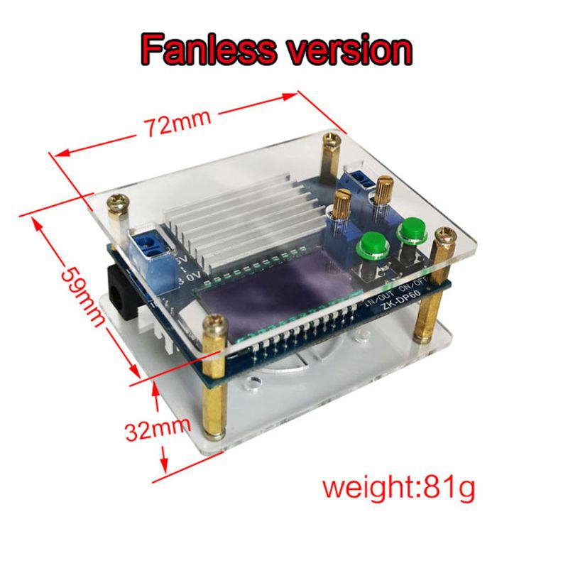 HSV ZK-DP60 Step Down Up Power Supply Module 35W 60W High-Power Adjustable Buck Boost Power Supply Module Converter LCD Display