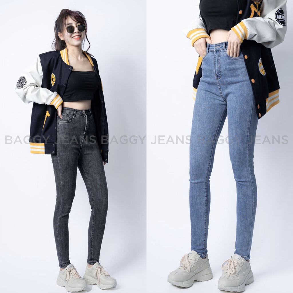 Quần Bò Nữ Tôn Dáng, Quần Skinny Jean Xắn Gấu