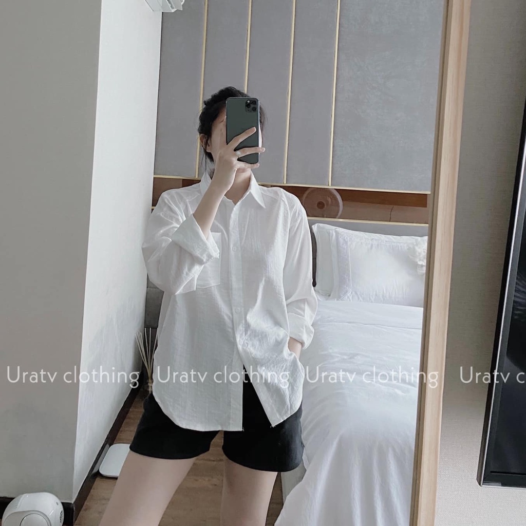 [FREESHIP - ẢNH CHÍNH CHỦ] Áo sơ mi tay dài oversize 155