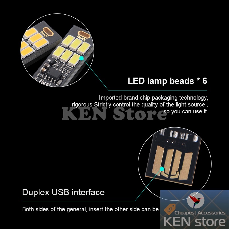 Đèn led, bóng led USB siêu sáng cảm ứng chạm tắt/mở/tăng/giảm độ sáng
