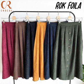 Chân Váy Da Lộn Phối Nút Sắt Tt2