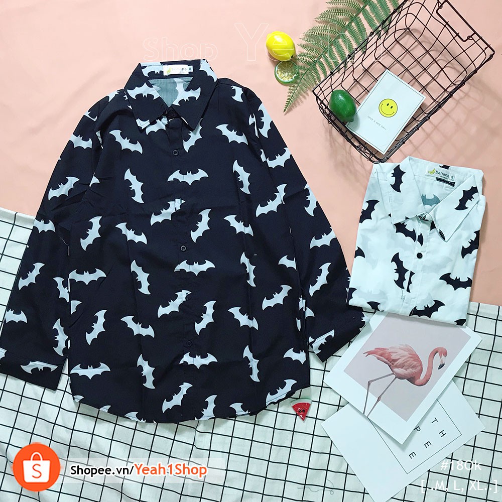 [Yeah1Shop]- Áo sơ mi tay dài Batman (M,L,XL)